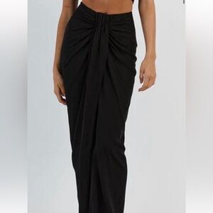DISSH Amelia Black Knotted Midi Skirt - Size XS (dissh size 06)